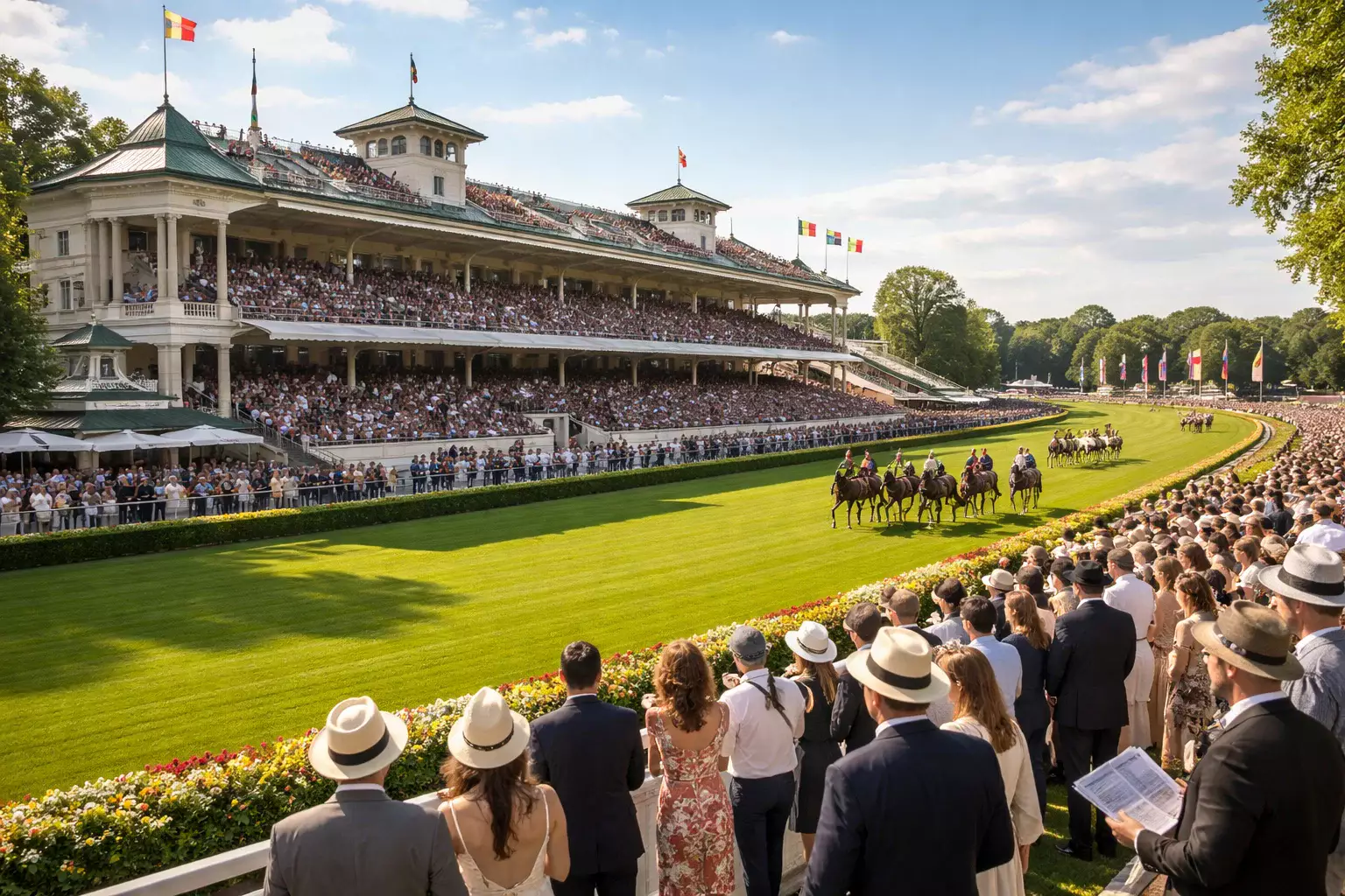 Galopprennbahn Hamburg-Horn während eines Renntages