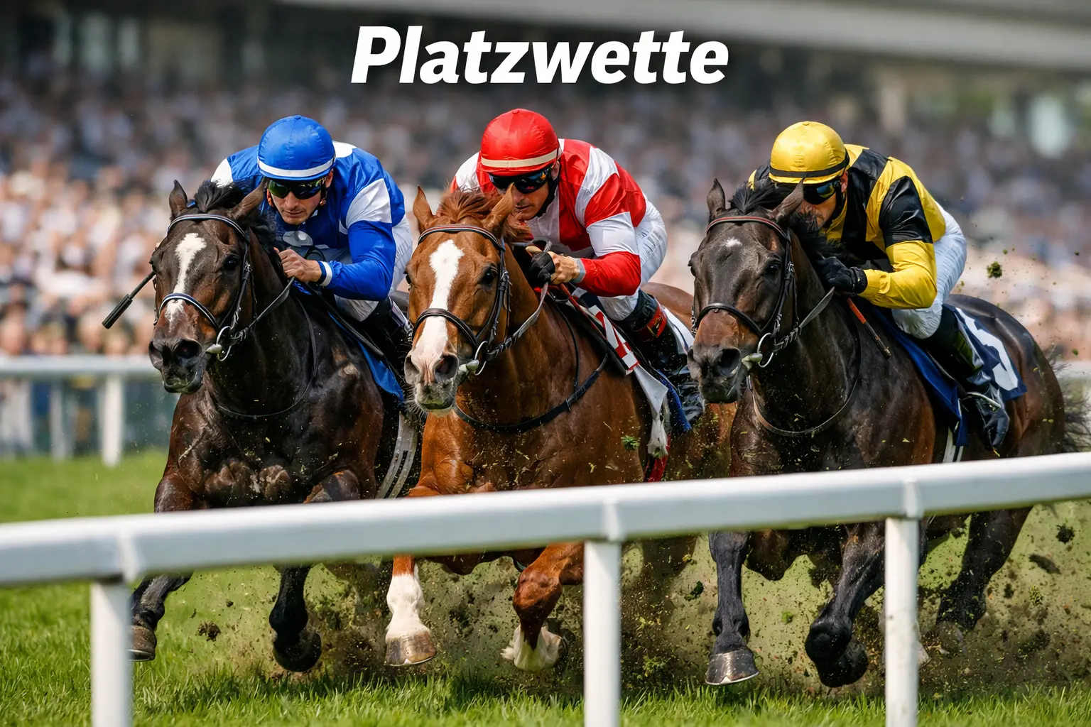 Platzwette bei Pferdewetten – Drei Pferde im engen Zieleinlauf