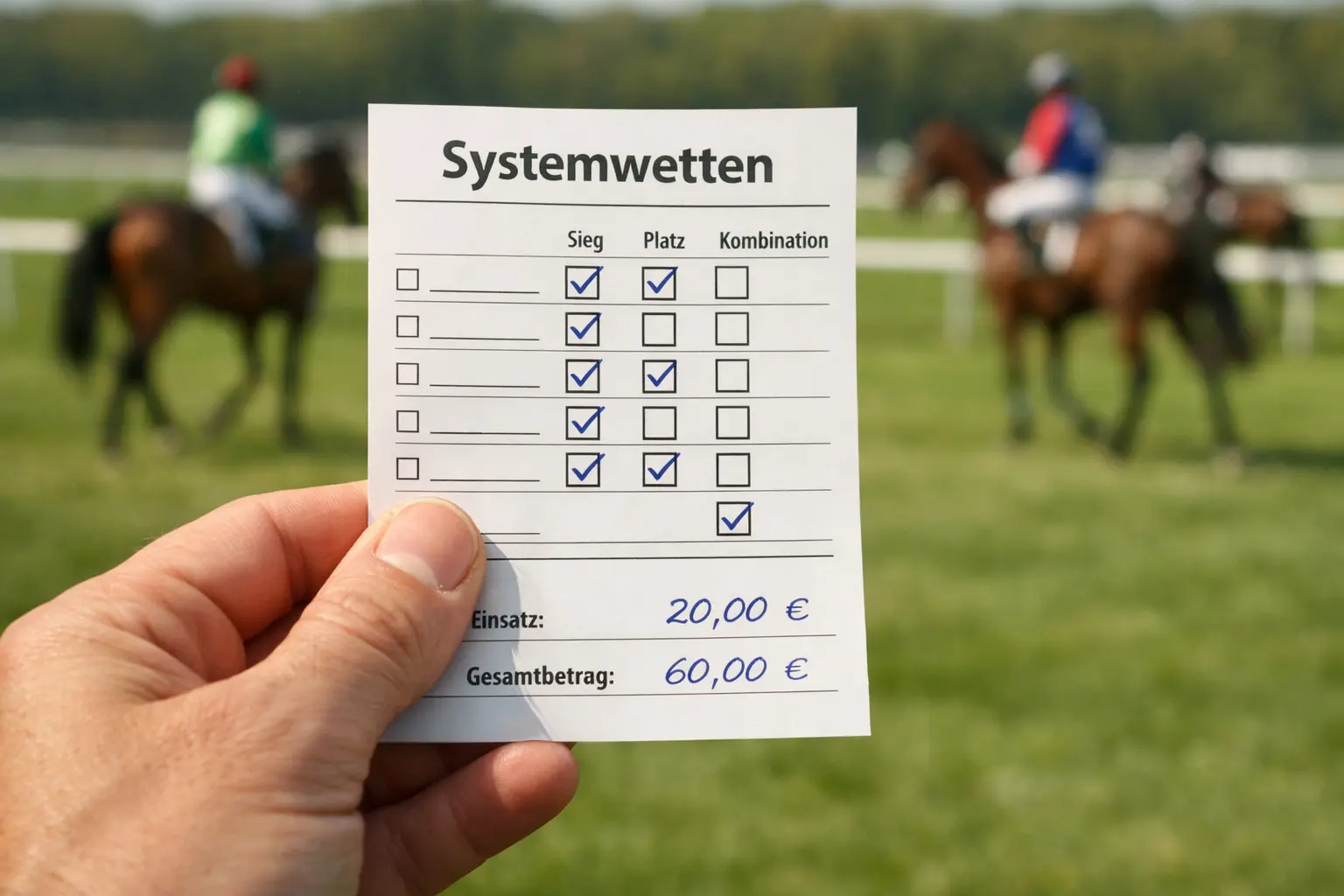 Systemwetten Pferderennen – Wettschein mit mehreren Auswahlen